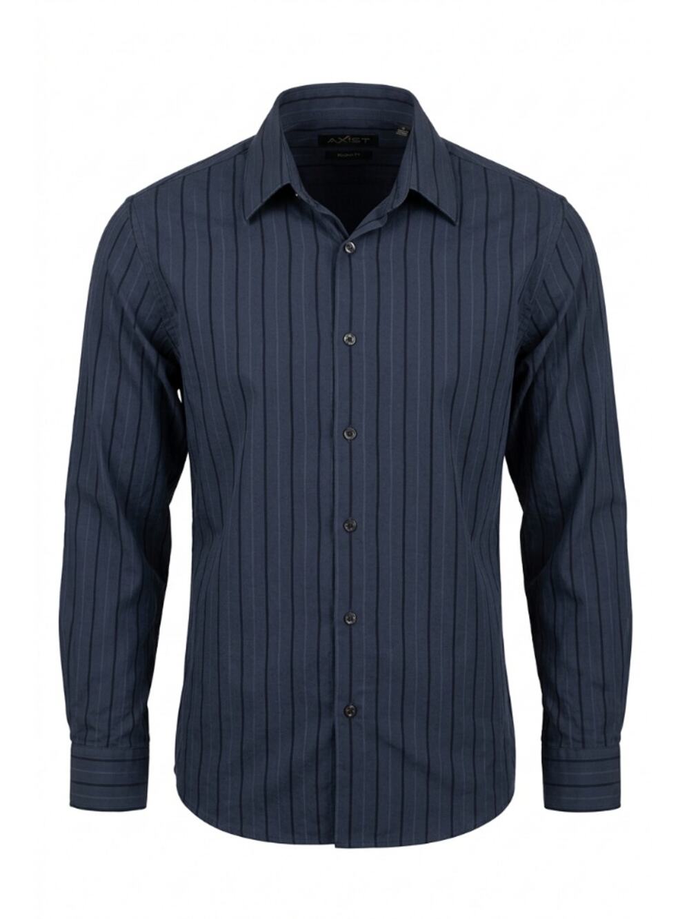AXIST Modern Fit Button‑Up Shirt XL Blue Striped Wrinkled Good Shape